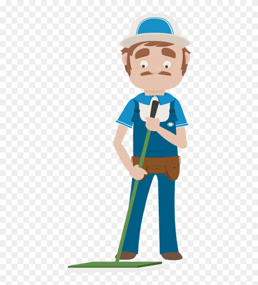 A Cleaner Boy - Cartoon Clipart