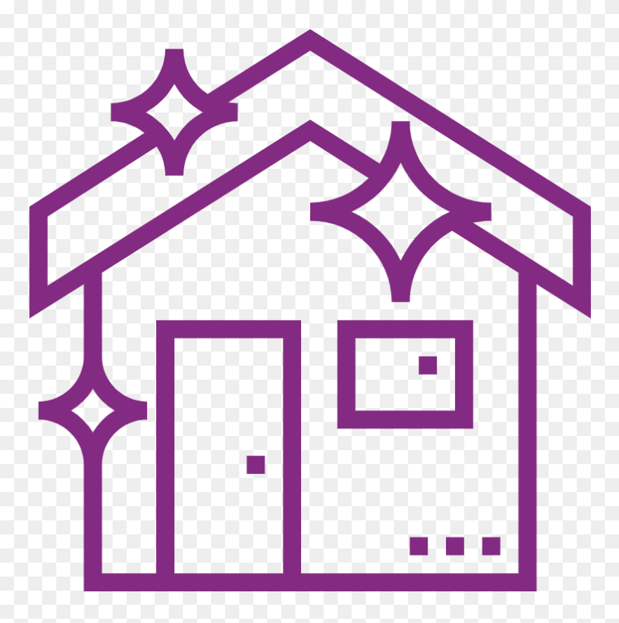 Clean House Clipart Black And White - Png Download