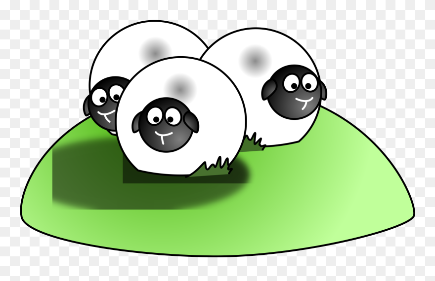 Simple Cartoon Sheep Svg Clip Arts - Cartoon Sheep - Png Download