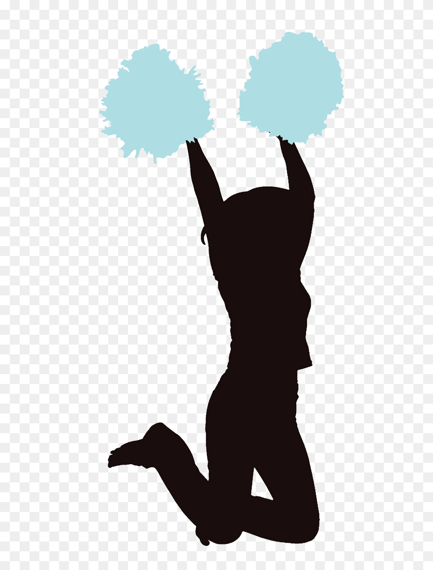 Cheerleader Light Blue Clipart Image - Illustration - Png Download
