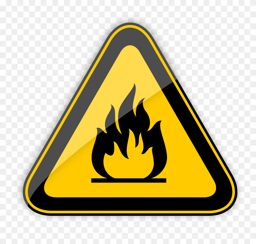 Highly Flammable Warning Sign Png Clipart - Bio Hazard Sign Png Transparent Png