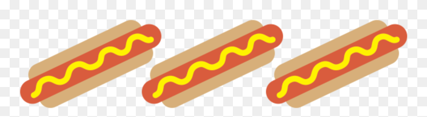 Hot Dog Line Break - Line Of Hot Dogs Clipart