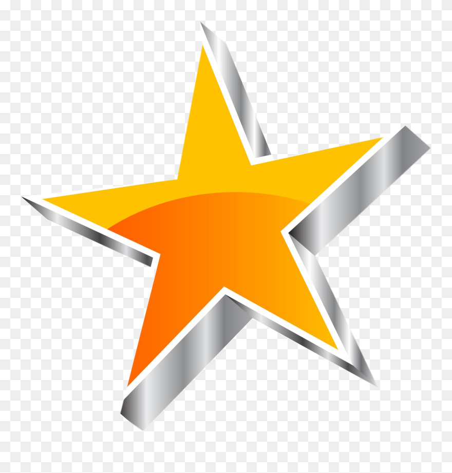 Transparent Star Png Image - 3d Star Vector Png Clipart