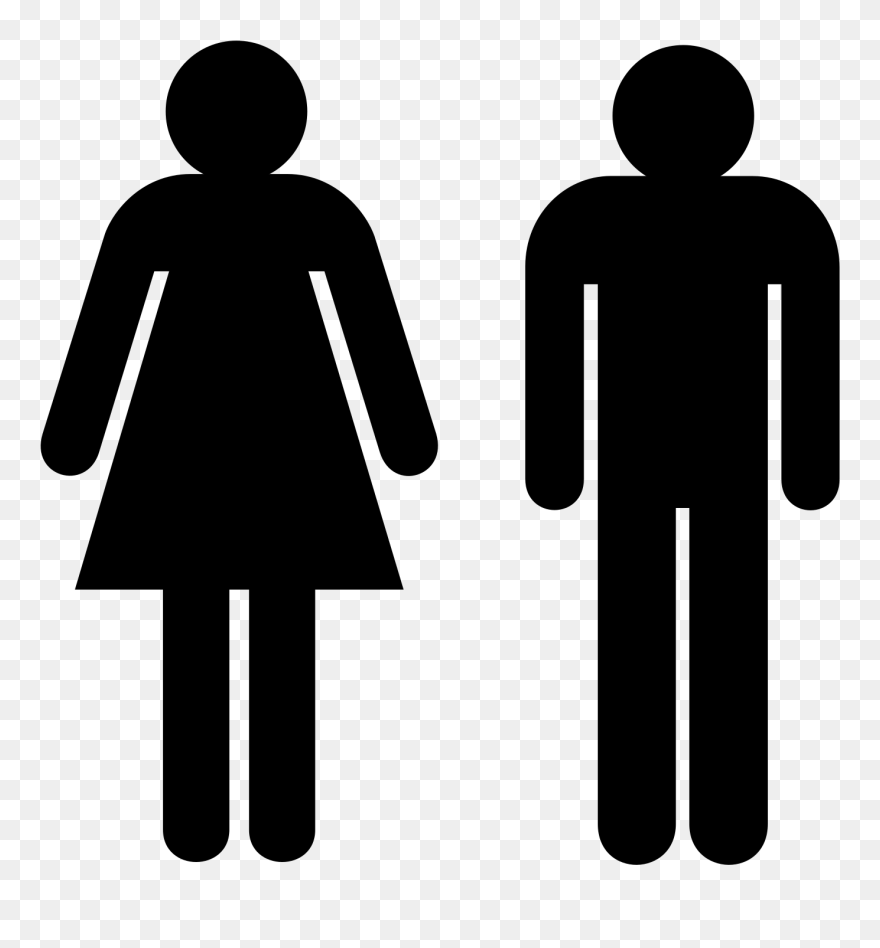 Public Toilet Bathroom Sign Boy Female - Girl And Boy Toilet Sign Clipart
