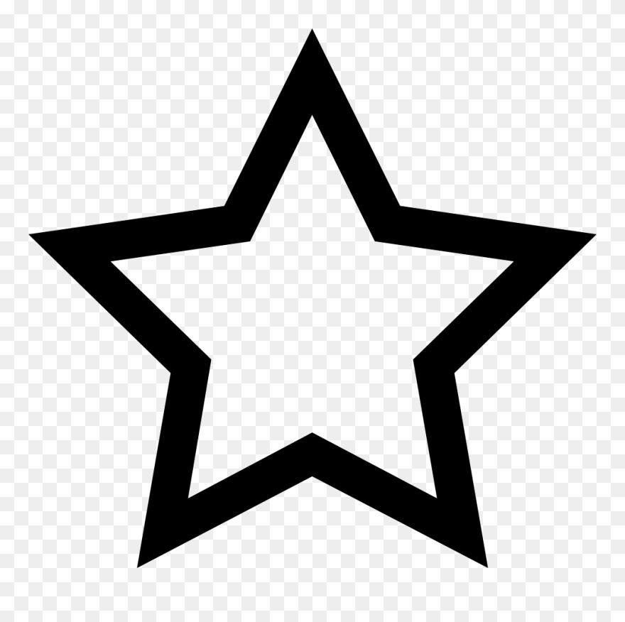 Five-pointed Star Svg Png Icon Free Download - Star Outline Clipart Transparent