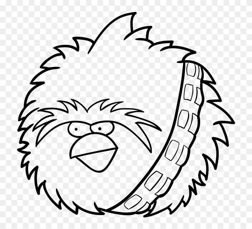 Learn Easy To Draw Chewbacca Step - Dessin Kawaii Herisson Clipart