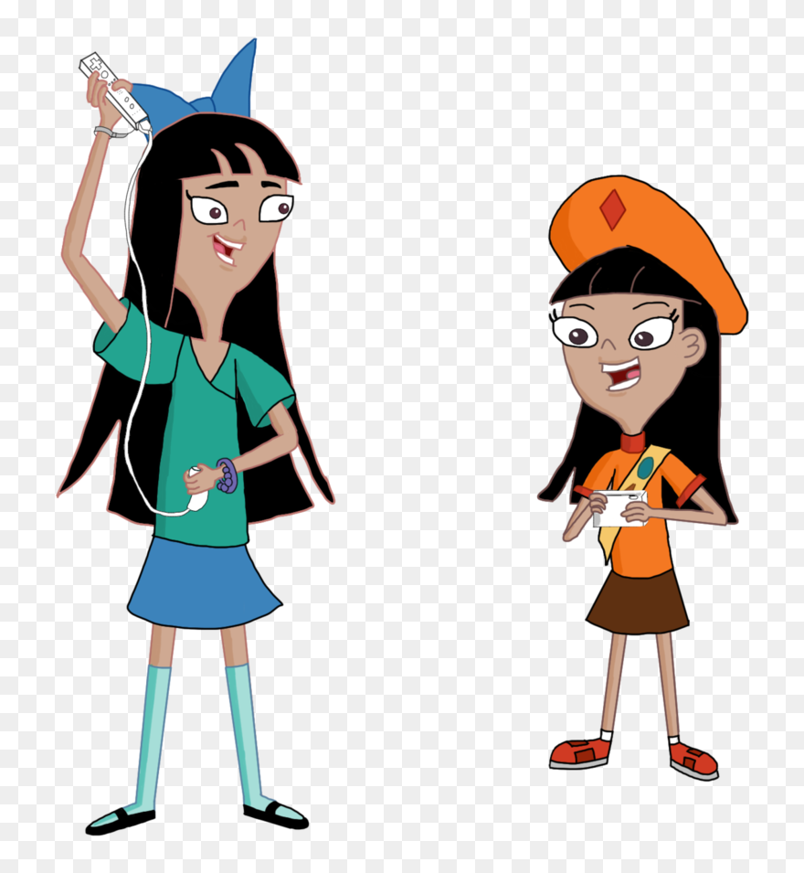 Stacy And Ginger - Stacys Sister Phineas And Ferb Clipart