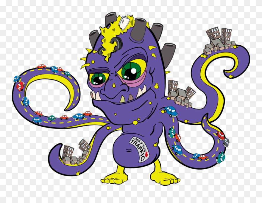 Copy Of Stress Monster - Cartoon Clipart
