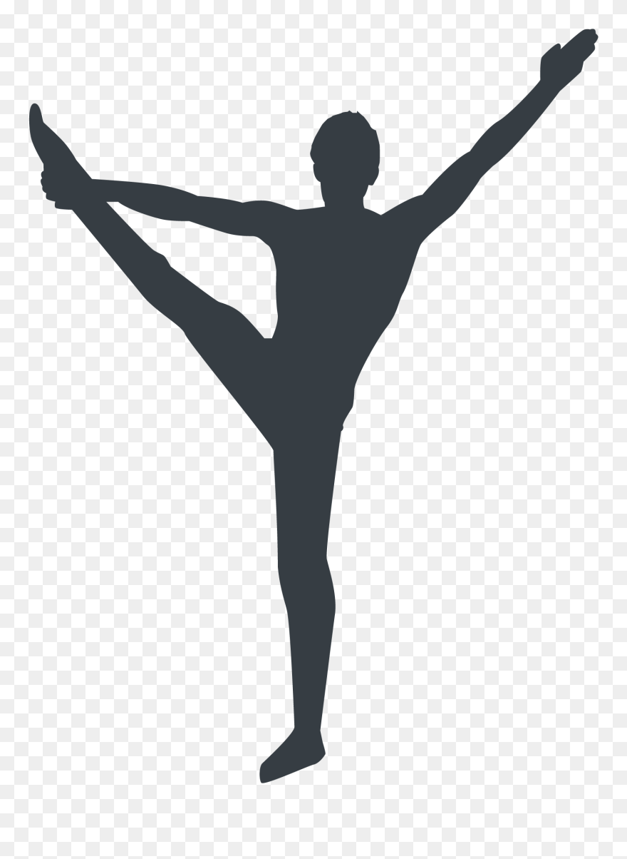 Transparent Gymnastics Silhouette Png - Kick Up Gymnastics Clipart