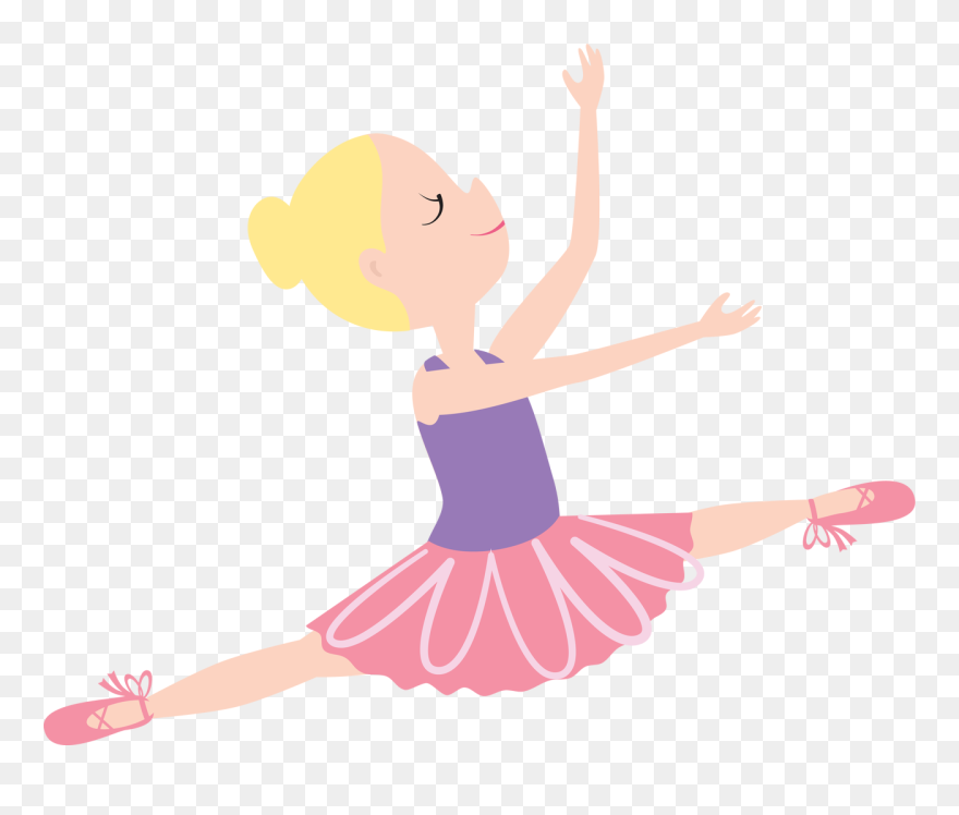 Transparent Ballet Shoes Png - Ballerina Leap Clip Art