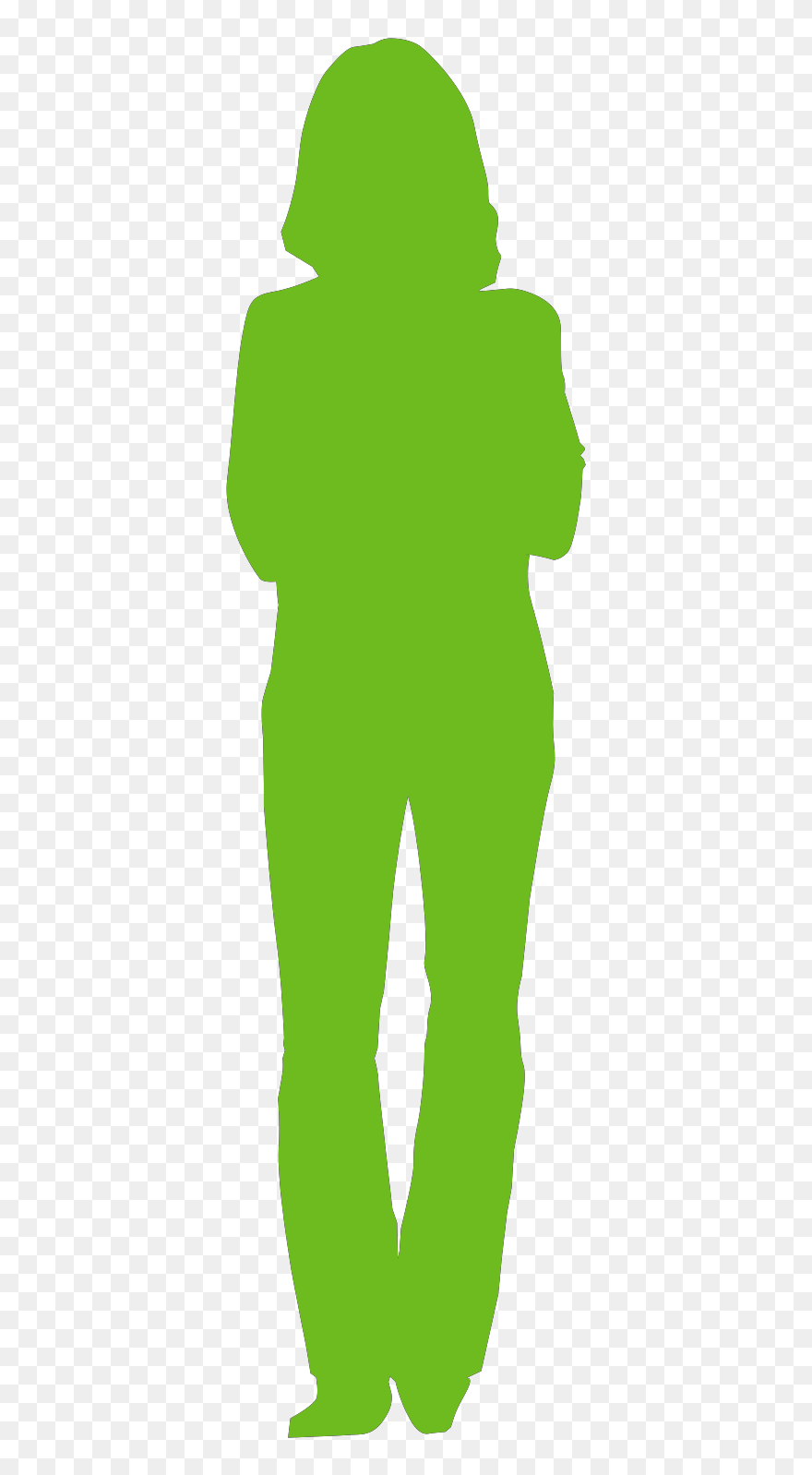 Green Person Outline Clipart - Png Download