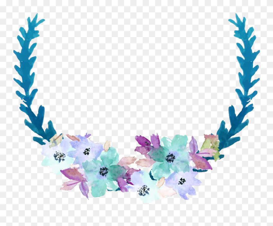 Floral Blue Frame Png Hd Image - Png Flowers Transparent Background Clipart