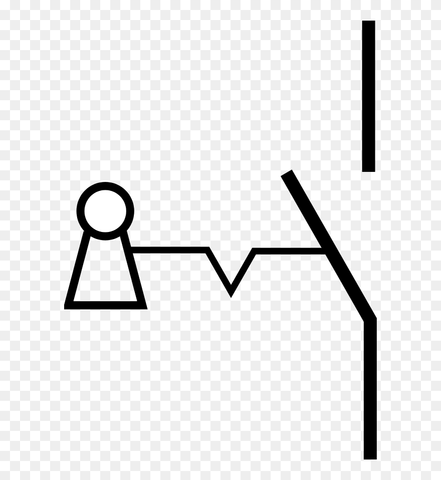 Key Switch Clipart, Vector Clip Art Online, Royalty - Electrical Symbol Key Switch - Png Download