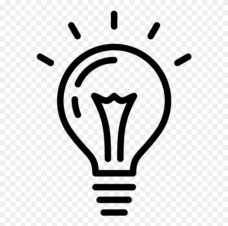 Light Bulb Png Black And White Clipart