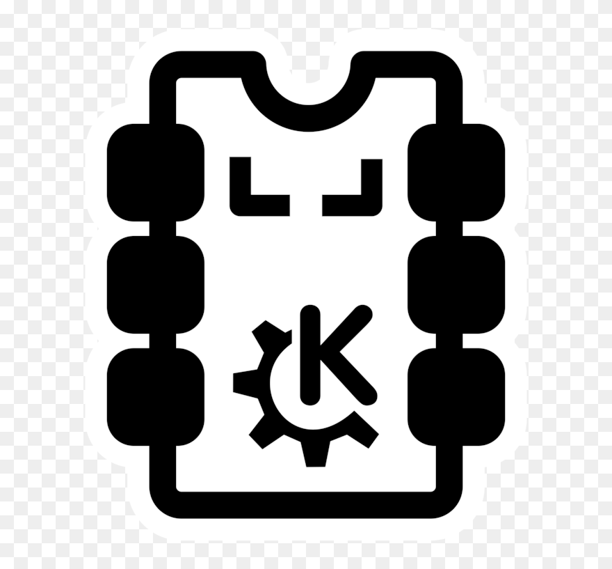 Symbol,line,black And White - Gear Clipart