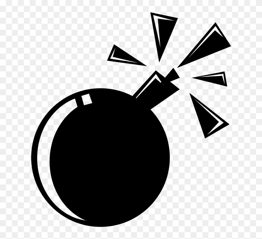 Silhouette,monochrome Photography,brand - Bomb Clipart Black And White - Png Download