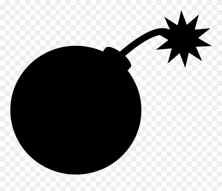 Transparent Explosion Clipart Black And White - Bomb Svg - Png Download