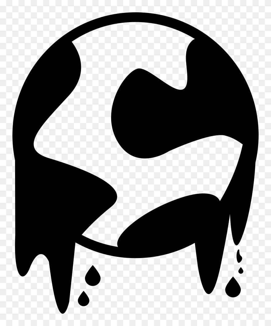 Planet Svg Black And White - Transparent Polluted Earth Icon Clipart
