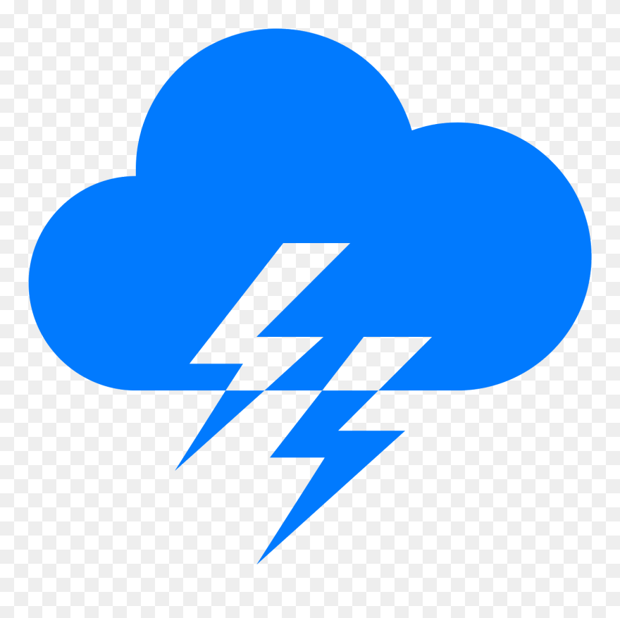 Thunder And Lighting Icon Clipart