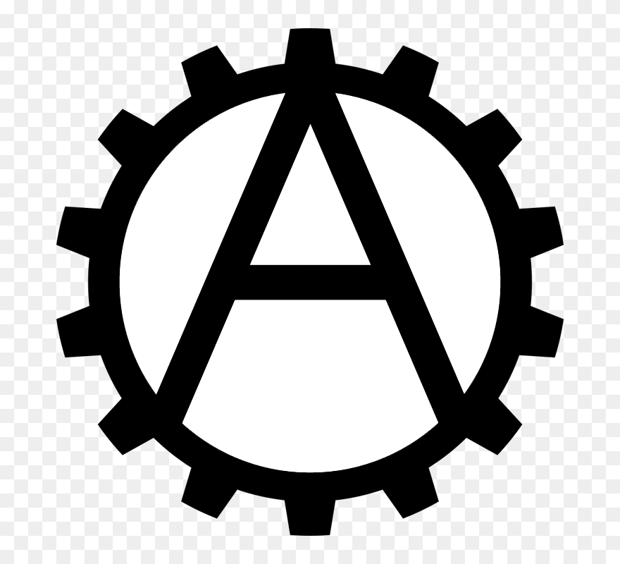 Industrial Anarchism Symbol By - Stem Logo Black And White Clipart