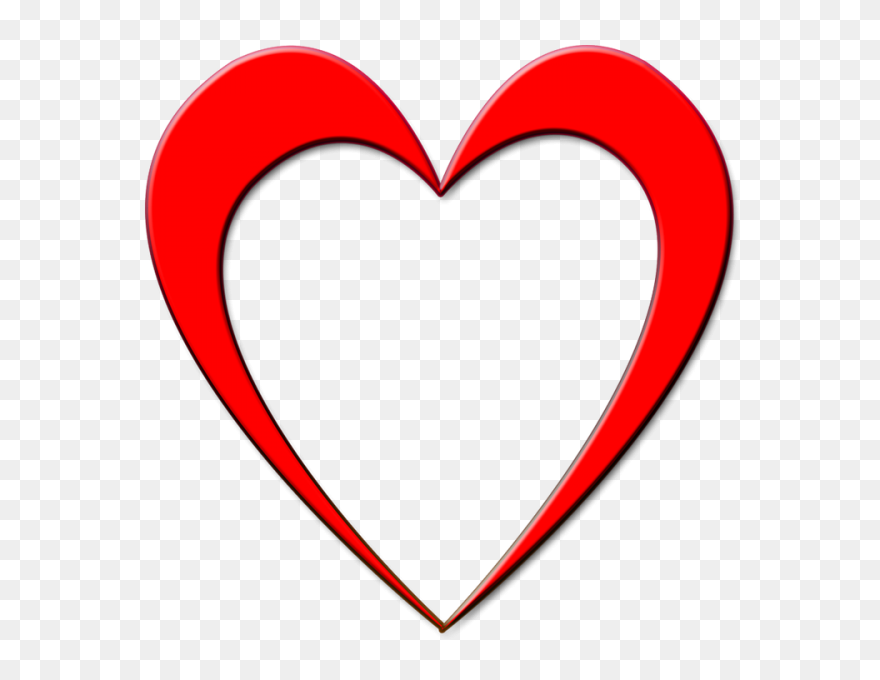 Outline Of Red Heart Clipart