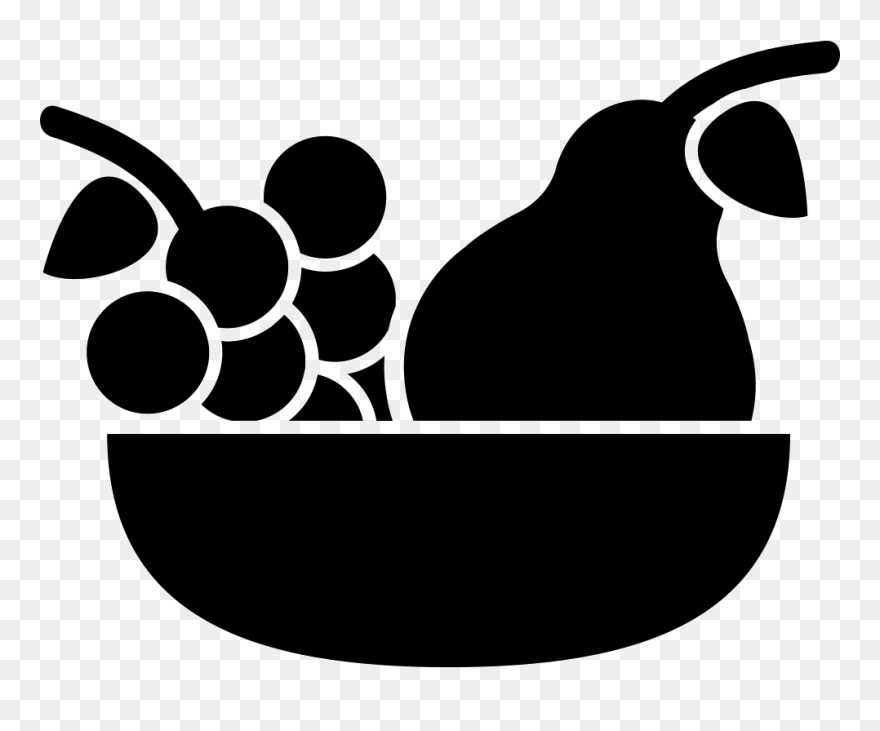 Grapes And Pear On A Platter - Icono Frutas Y Verduras Clipart