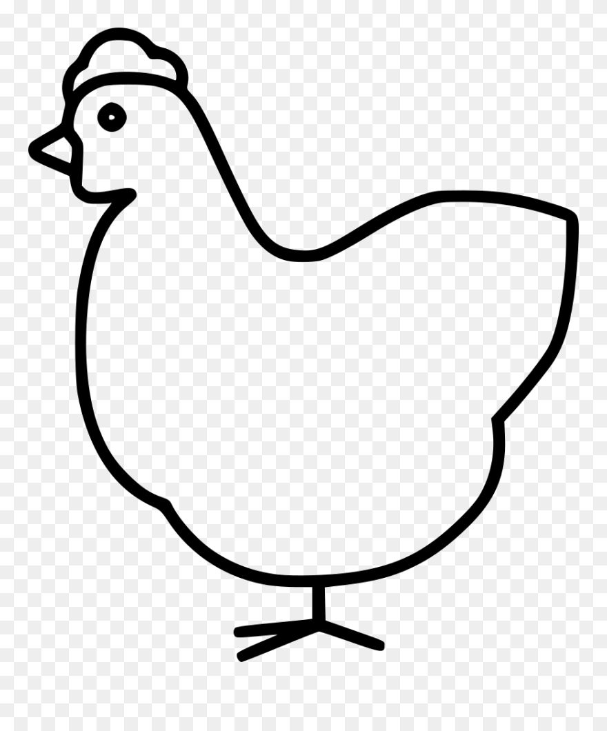 Svg Png Icon Free - Hen Clip Art Black And White Transparent Png