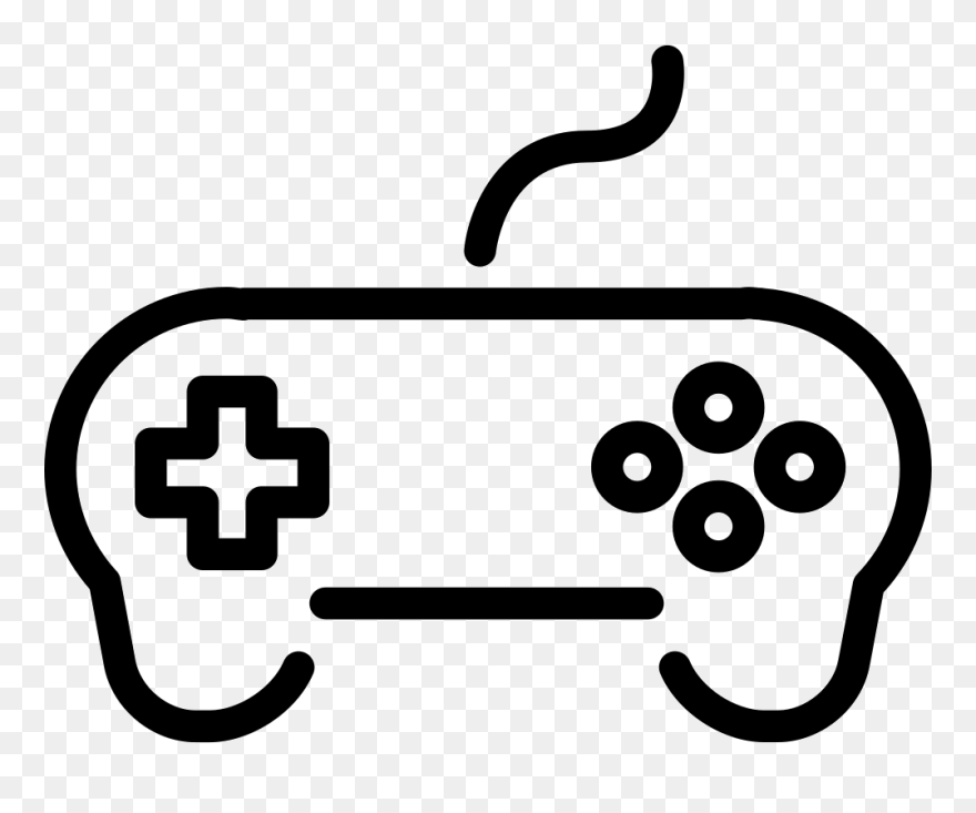Game Controller With Wire - Game Controller Vector Clipart