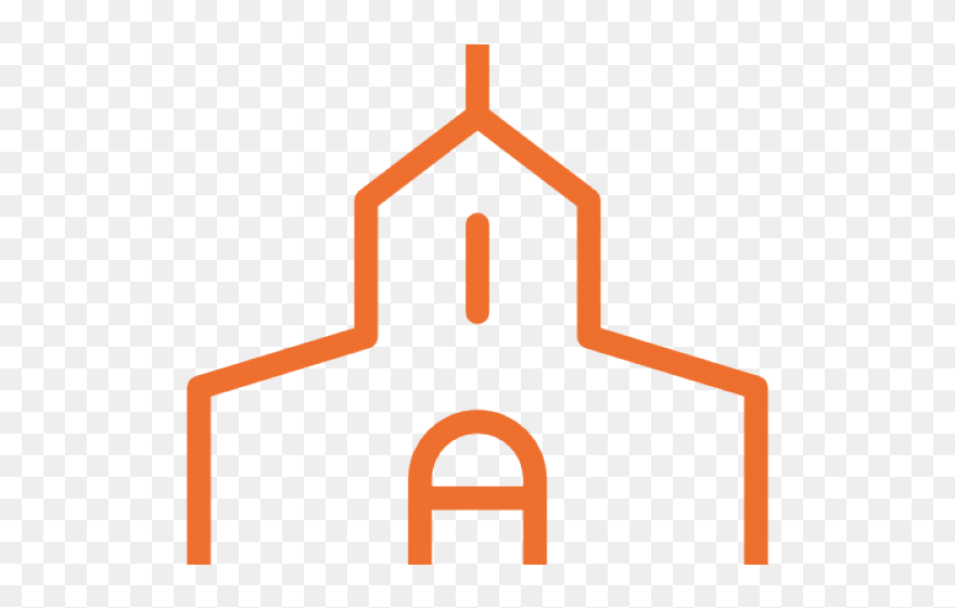 Black And White Free Church Clipart - Png Download