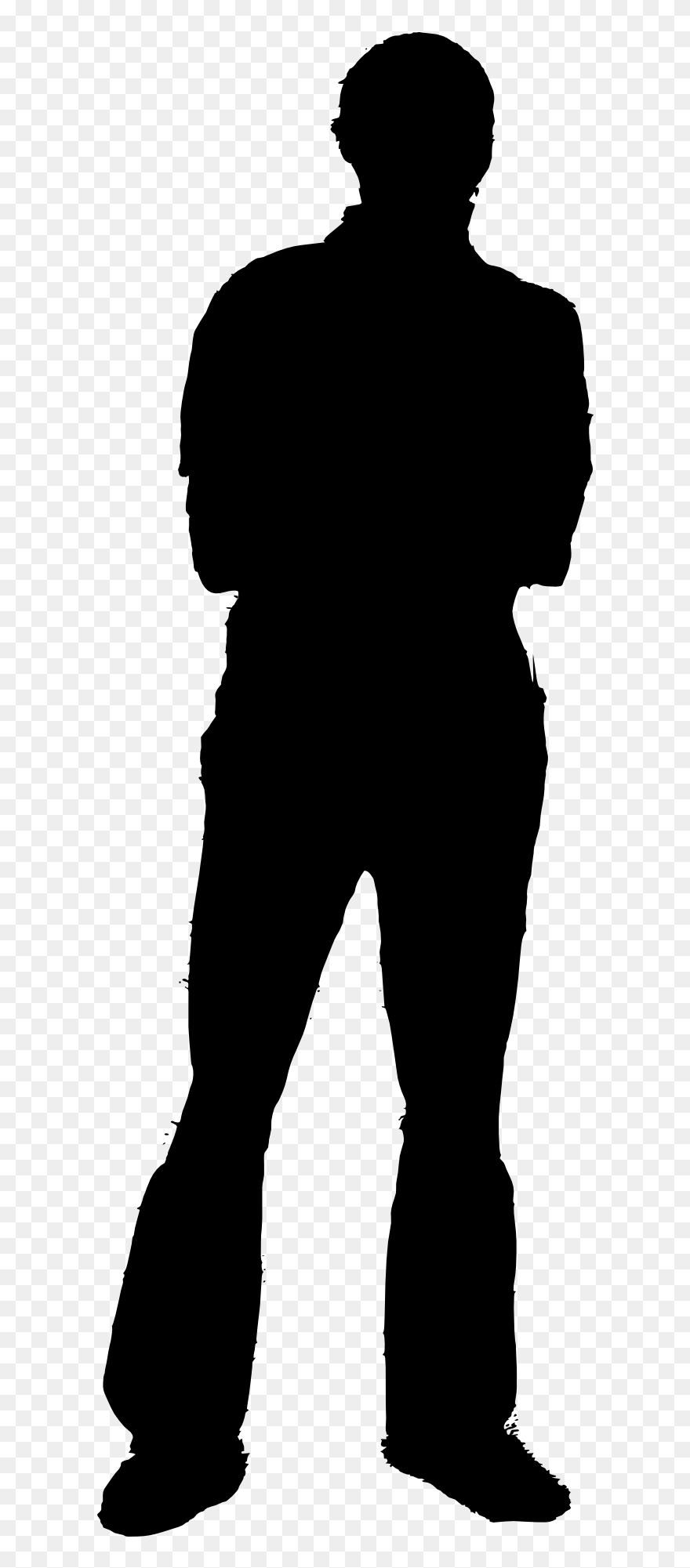 Silhouette Clip Art - Guy Silhouette - Png Download