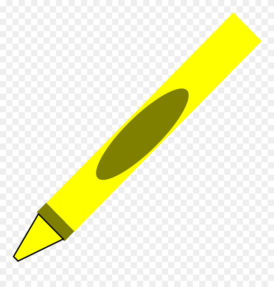 Yellow Crayon Clip Art - Png Download