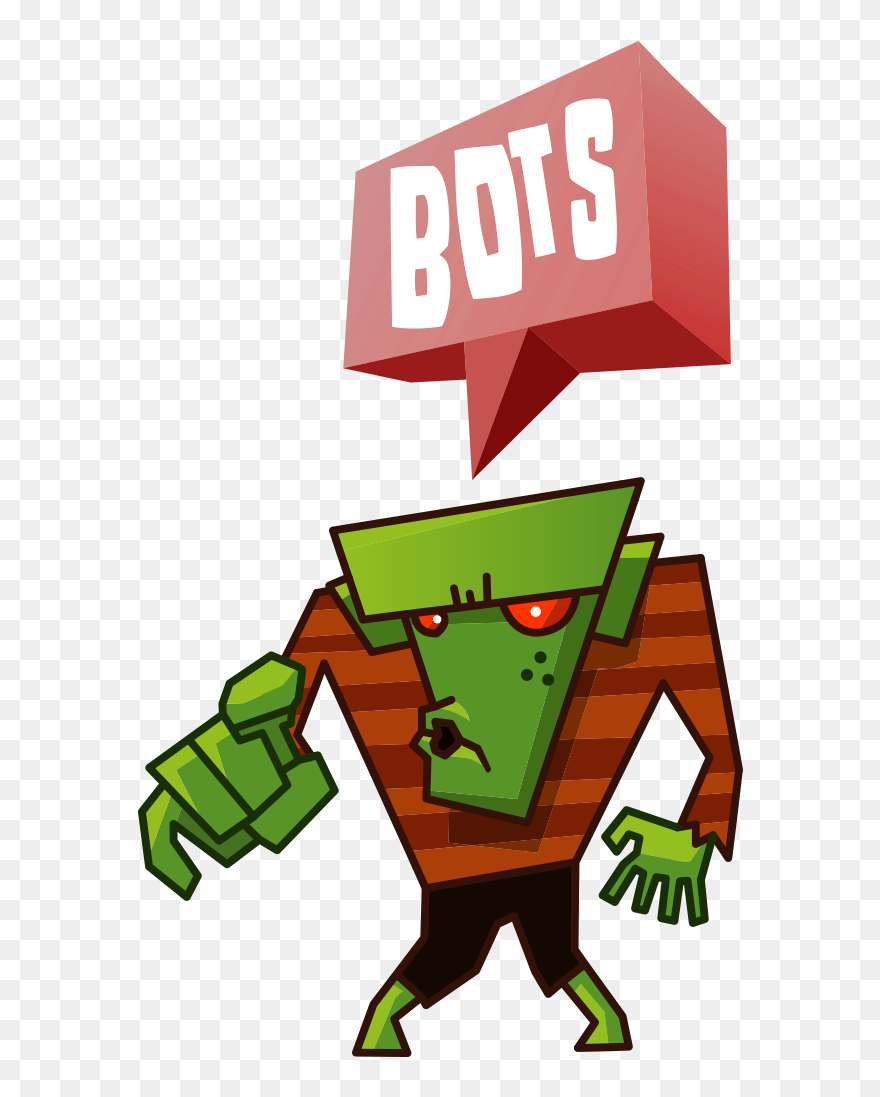 Bot Zombie - Cartoon Clipart
