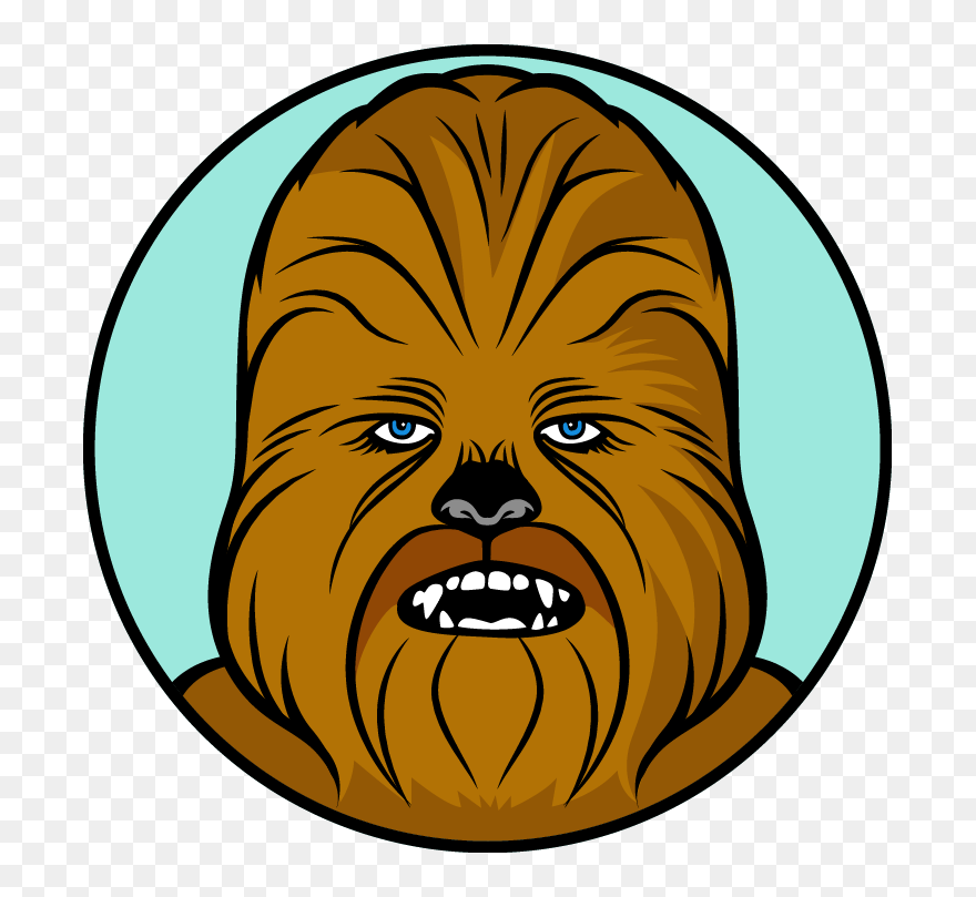 Transparent Star Wars Clip Art - Chewbacca Star Wars Cartoon - Png Download