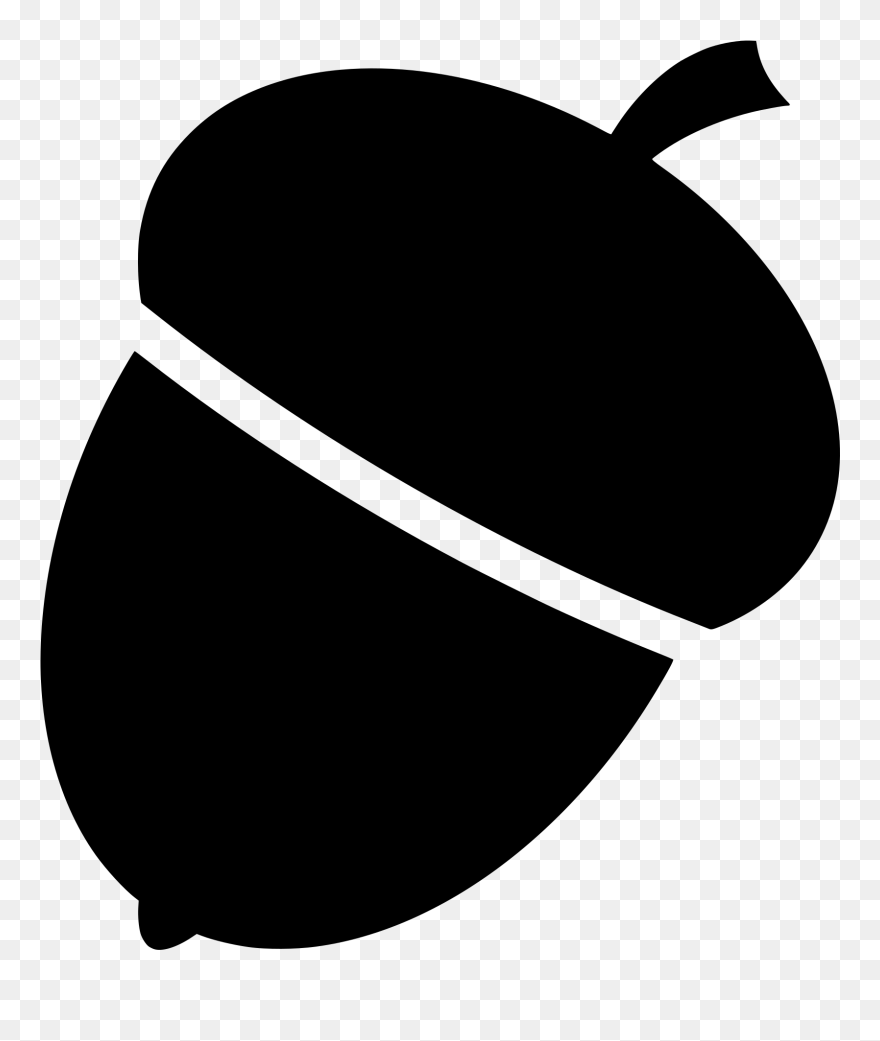 File Black And White - Acorn Black And White Clipart