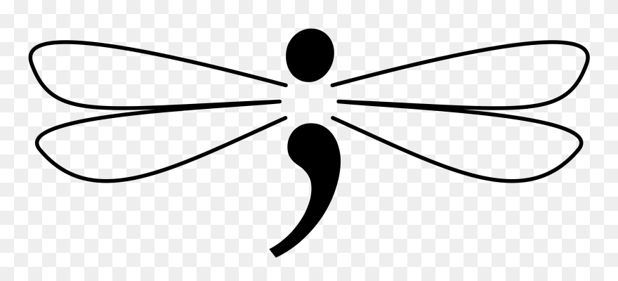 Semicolon Dragonfly Clipart