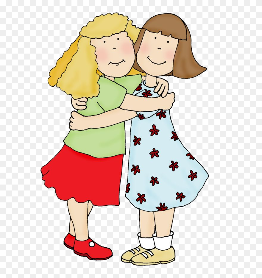 Friends Hugging Clipart - Png Download