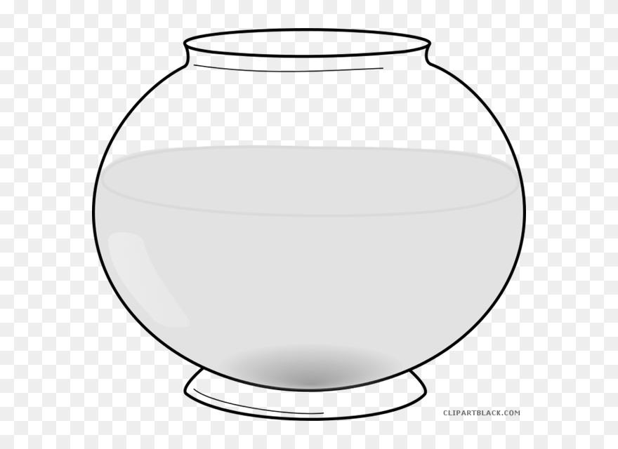 Fish Tank Clipart Black And White - Circle - Png Download