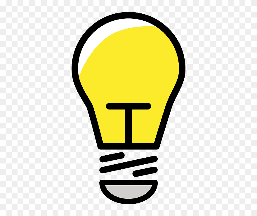 Light Bulb Emoji Clipart - Light Bulb Silhouette Png Transparent Png
