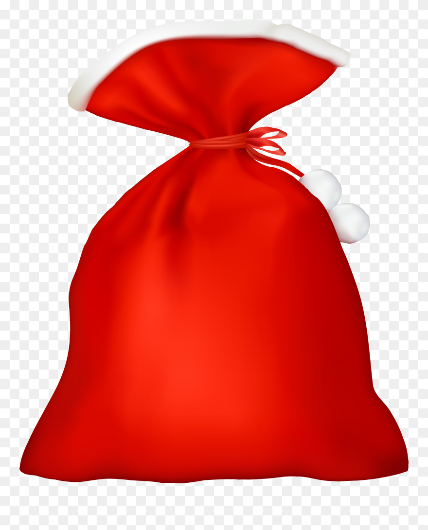 Red Santa Bag Transparent Png Clip Art