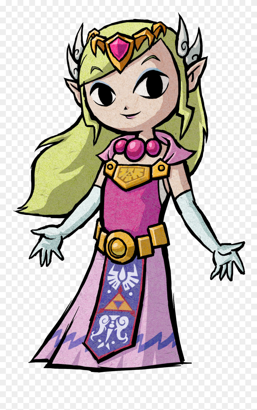 The Legend Of Zelda Clipart Princess Zelda - Loz Wind Waker Zelda - Png Download