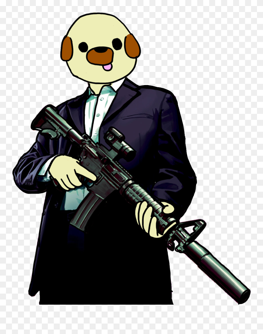 Pug With A Gun - Michael Gta 5 Png Clipart