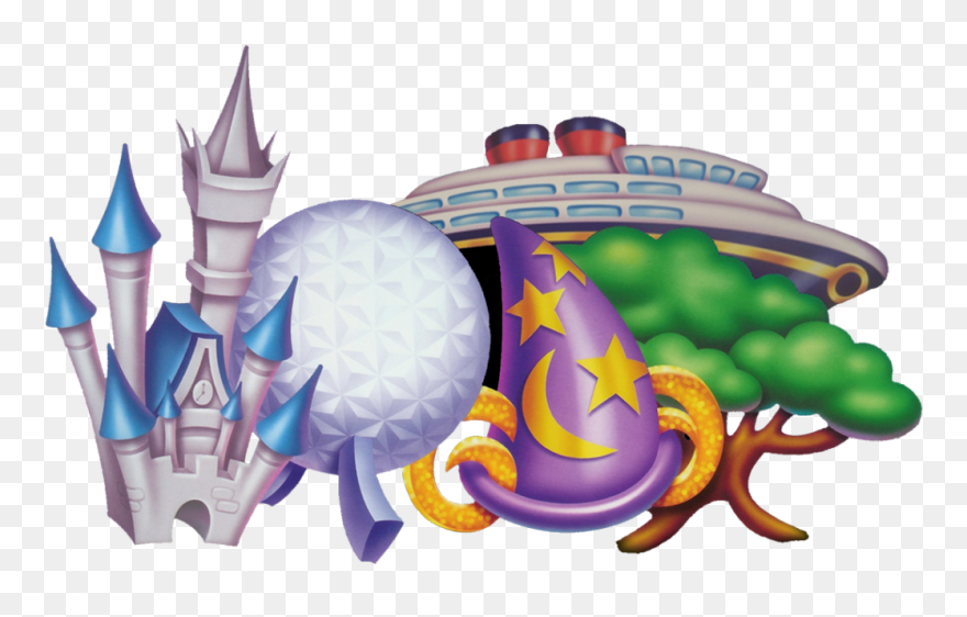 Disneyland Clipart Clear - Disney World Parks Drawing - Png Download
