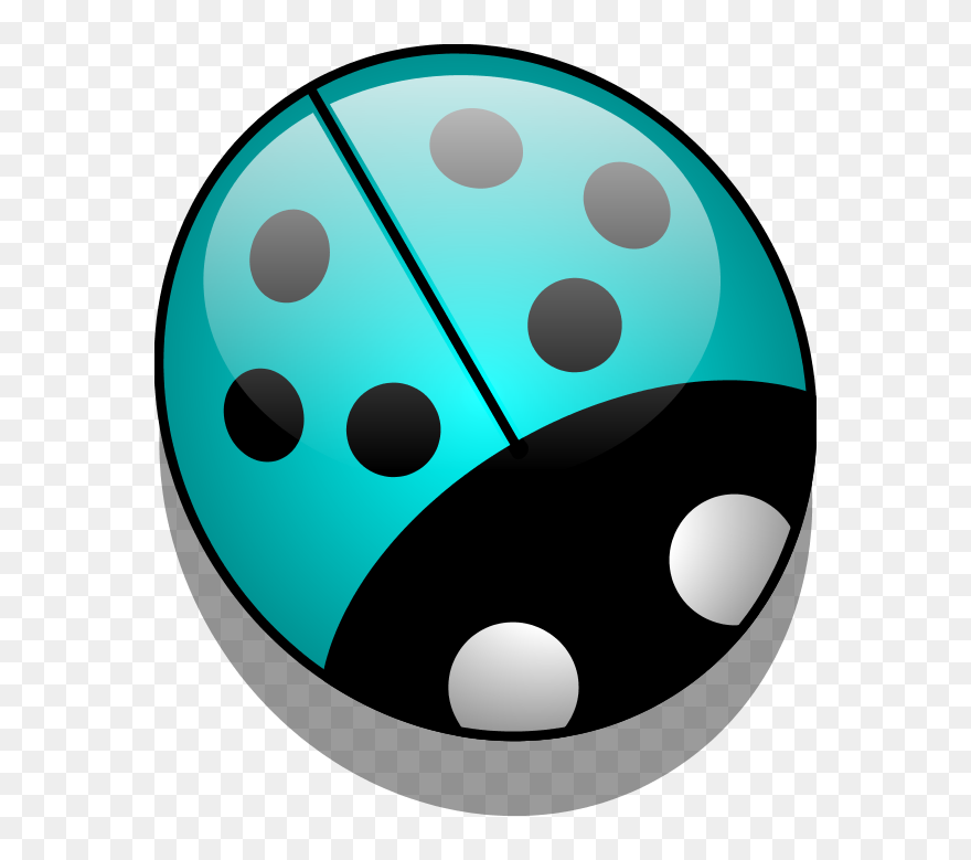 Clip Art Black And White Lady Bug , Png Download - Black And White Ladybird Transparent Png