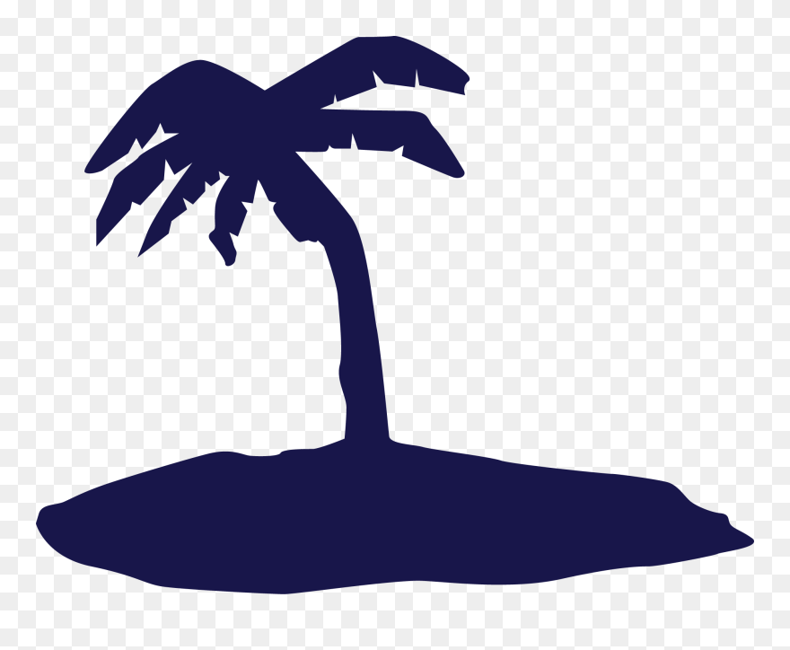 Silhouette Black White Tree Clip Art - Png Download