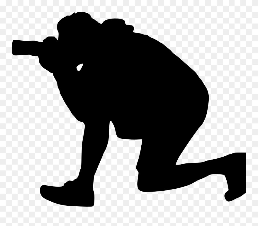 Silhouette Of Photographer - Photographer Silhouette Png Clipart