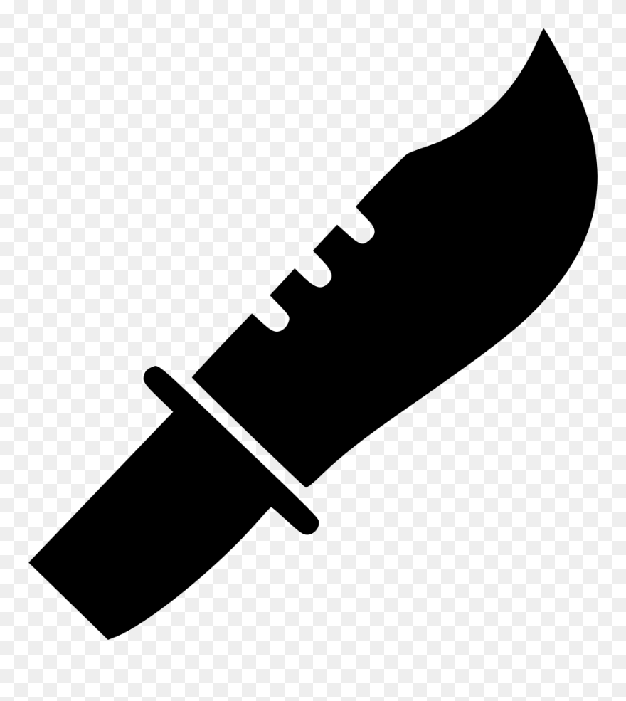 Transparent Chef Knife Clipart Black And White - Vector Png Knife