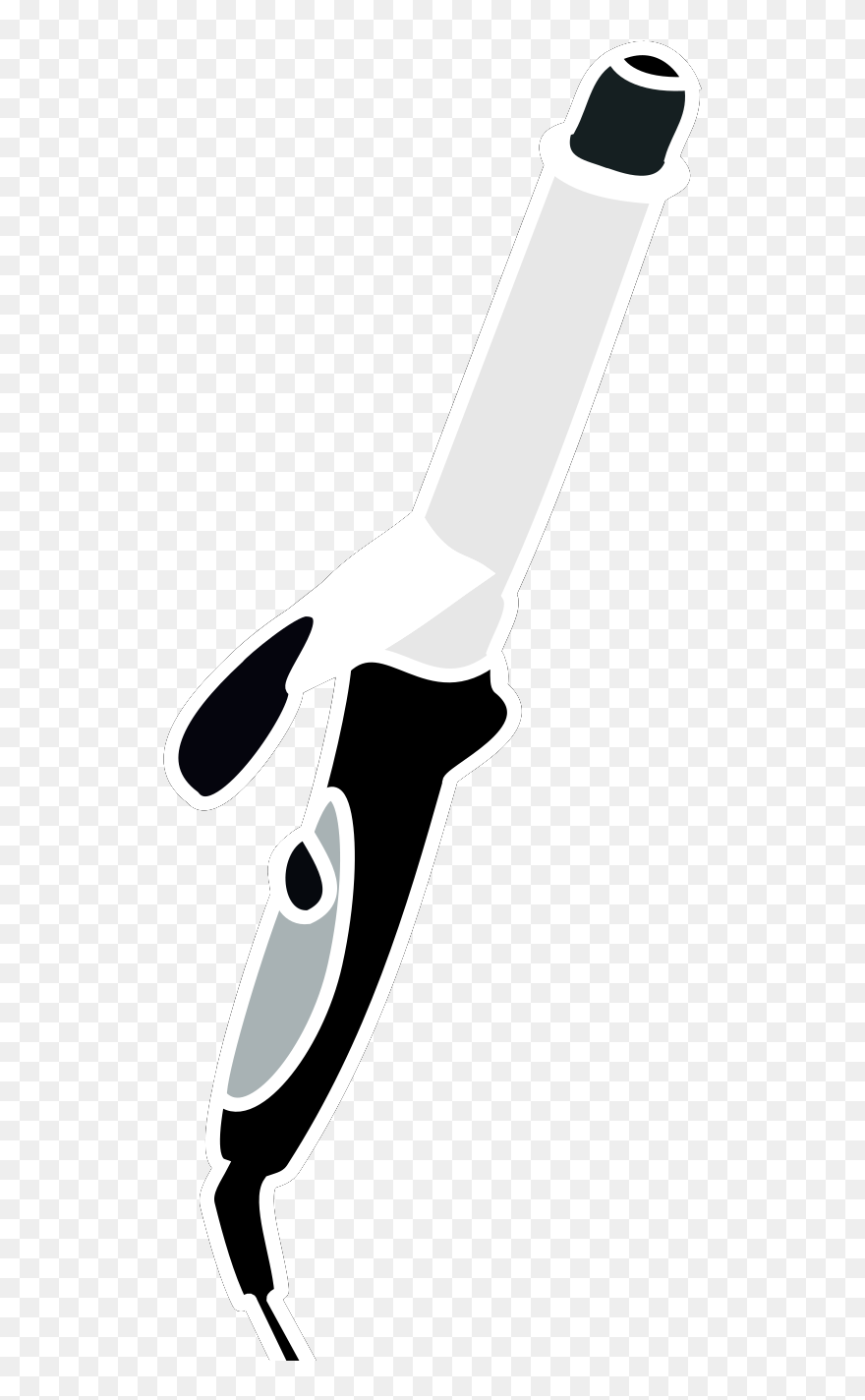 Hair Curling Iron Clipart - Png Download