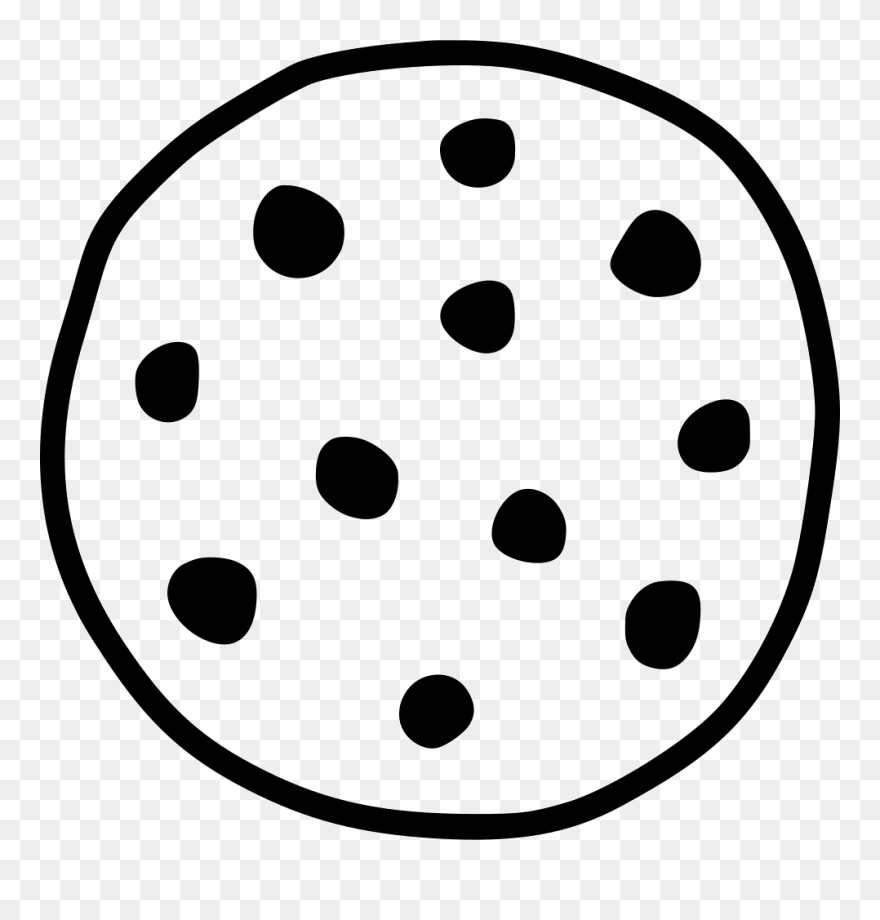 Download Cookie - Black Black White Transparent Background Cookie