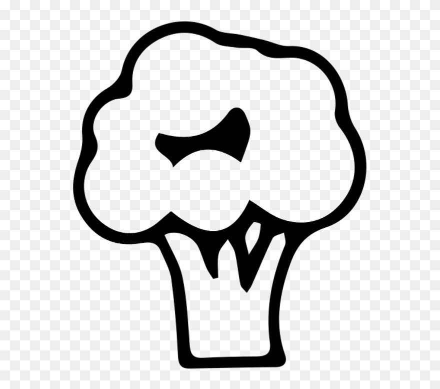 Line Art Monochrome Photography Silhouette - Silueta Brocoli Png Clipart