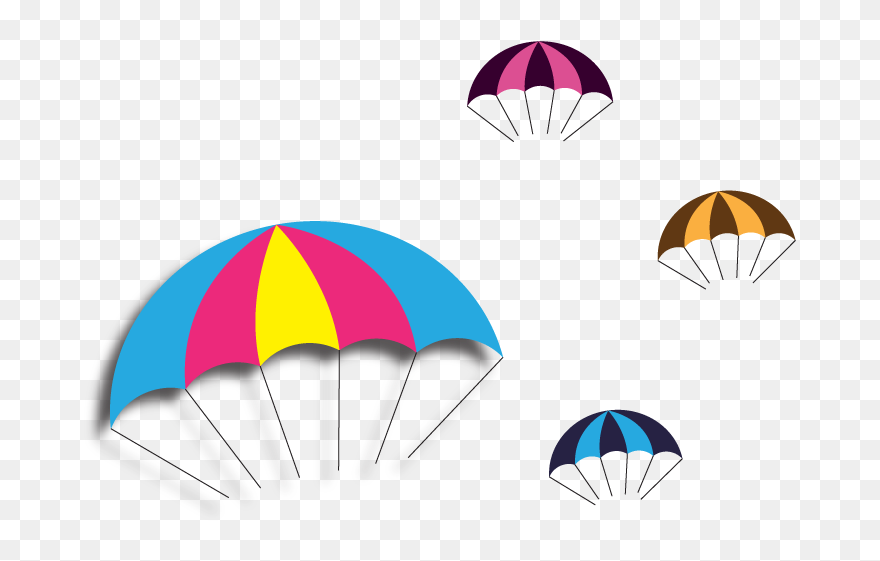 Vector Parachute Clipart - Parachute Clipart Png Transparent Png